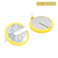 Battery CR2430 3V 2 Tabs Coin Cell for Main Board Toy Electronic Scale 2Pcs
