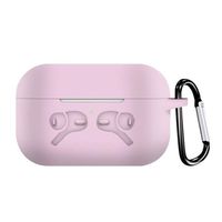 AirPods Pro Case Cover,Lozeguyc [Front LED Visible] Protective Silicone Cover Skin with Keychain for AirPods Pro Wireless Charging Case-Pink