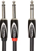 Roland 5ft Interconnect Cable, 1/4" TRS(Male)-Dual 1/4", Black series (RCC-5-TR28)