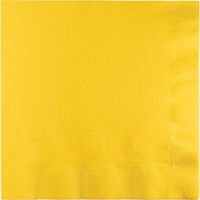 250-Count Touch of Color 3-Ply Paper Dinner Napkins, School Bus Yellow