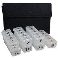 e-Pill Compact Weekly Pill Organizer - 7 Day x 5 Compartments per Day – Discreet Case