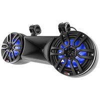 DS18 Nxl-82Tdbk Dual 8" Matte Black 900 Watts Marine Wakeboard Tower System with Compression Driver Built - in (8 Inch)