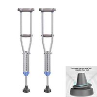 AILSAYA Crutches 2 pcs Adjustable Walking Cane Adult Underarm Crutches Thickened Disabled Portable Walker, Suitable for Elderly Disabled Mobility,Suitableforheight:130~150cm