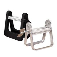 RAYNAG Set of 2 Metal Toothpaste Tube Squeezer Dispenser Paint Tube Wringer for Artist, Hair Salon, Painter (Silver + Black)