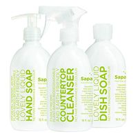 Sapadilla Rosemary + Peppermint Dish Soap,  Hand Soap & Countertop Cleanser, Variety Pack