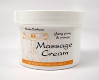 Real Bodywork Santa Barbara Massage Cream - Ylang Ylang & Orange 8 Ounce Jar