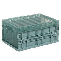 Storage Bins Collapsible Storage Bins with Lids - Folding Plastic Stackable Utility Crates