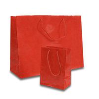 Small Red Euro Totes | Quantity: 25 | Width: 4 3/4" Gusset - 2 3/4"