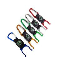 Pinleg 20 Pcs Carabiners Multifunctional Mini Keychain Camping Compass Kettle Buckle for Sports Outdoor Camping Hiking