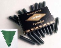 Diamine Refills Emerald Pack of 18 Fountain Pen Cartridge - DM-8004