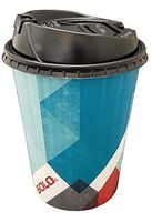 SOLO Hot Cups To Go, 12oz, Ribbed Design, with Comfortable Reclosable Lids, 22 Cups