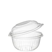 Dart C16HBD 16 oz Clear OPS Hinged Bowl with Dome Lid (Case of 300)