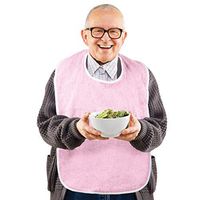 Washable Cotton Terry Full Coverage Bibs - 3 Pack Forest Green 18" X 30", Forest Green, 18" X 30"