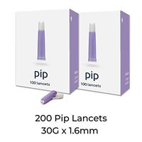 Pip Lancets - 200 Count Value Pack - 30G x 1.6MM - Purple