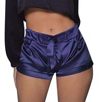 CCatyam Shorts for Women, Short Pants Trousers Pocket Solid High Waist Beach Casual Fashion Navy