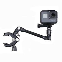 Thinvik Music Guitar Drum Mic Instrument Stand Mount Gooseneck Jaws Flex Clamp 360 Degree Rotation for GoPro Fusion Hero 7 6 5 4 3 Black Session