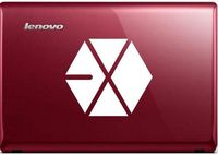 EXO K-pop Logo - Vinyl 5" tall (color: WHITE) decal laptop tablet skateboard car windows sticke