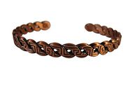 Zen Canyon Men's Tribal Twist Copper Magnetic Health Therapy Bangle Cuff Bracelet