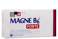 2 x MAGNE B6 Forte 60 CAPS (Total 120 CAPS). is a Dietary Supplement containing in its Composition Magnesium and Vitamin B6 Witch prolonged Action, for People Suffering Weakness