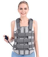 TLSO Thoracolumbar Fixed Spinal Brace, Lightweight & Adjustable Back Brace for Kyphosis, Osteoporosis, Mild Scoliosis & Post Surgery Support, Hunchback with Removable Inflatable Airbag (Medium)