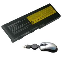Amsahr Replacement Battery for Lenovo E600, A500, BATDAT20 - Includes Mini Optical Mouse