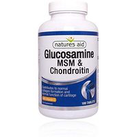 Natures Aid Glucosamine 500mg, MSM 500mg, Chondroitin 100mg, VIT C 180 Tabs 2PK