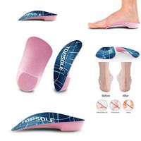 3/4 Insert Insole Metatarsal for Foot Pain from Plantar Fasciitis, High Arch,Flatfoot,Over-Pronation, Compound Orthopedic Arch Support Insole