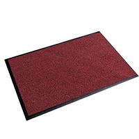 Super1798 Home Striped Non-slip Water Absorption Entrance Hallway Door Mat Floor Carpet Rug Decor -Dark Red