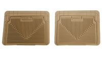Husky Liners 52023 Semi-Custom Fit Heavy Duty Rubber Rear Floor Mat - Pack of 2, Tan by Husky Liners