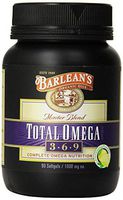 Barlean's Organic Oils Total Omega, Lemonade Flavor, 90 Softgels / 1000 mg Each - 2 Pack