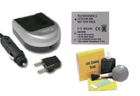 Canon CB-2LV (Part# 9764A001) Replacement Charger for Canon NB-4L + 1 Piece High Capacity Replacement Battery (850Mah) + Nwv Direct 5 Piece Cleaning Kit