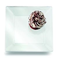Yoshi Squares 6-Inch Dessert Plate, Clear (Pack of 10)