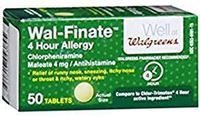 Walgreens Wal-Finate Allergy Relief Tablets, 50 ea