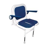 ARC DS4160-BU Deluxe Standard U-Shaped Seat with Back and Arms, Blue
