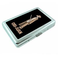 Obi Juan Mexican Jedi Metal Silver Cigarette Case Holder Wallet RFID-blocking