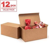 ValBox Premium Gift Boxes 9x4.5x4.5 Inches 12 Pack Brown Recycled Paper Boxes Kraft Favor Boxes for Party, Wedding, Thanksgiving, Gift, Crafting, Cupcake, Easy Assemble Boxes