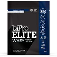 Bipro Elite 100% Whey Isolate Protein Powder, Vanilla, to-go Box (12 Single-Serve Packets)