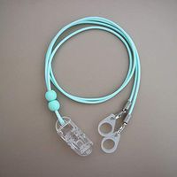 BTE Hearing Aids Clip Safty Protection Accessory w/Replaceable Silicone Loop (Cyan)