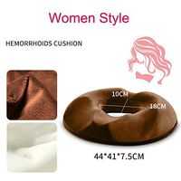 Comfort Donut Pillow Seat Cushion Pain Relief - PU Foam Perfect for Hemorrhoid Treatment, Prostate, Bed Sores, Pregnancy Pain, Tailbone Pain (Color : Coffee)