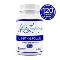 Atlantic Laboratories (5-MTHF) L-Methylfolate 15 mg - 15000 mcg - 120 Vegetarian Capsules - Professional Strength Active Folate, Filler & Gluten Free, Non-GMO