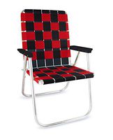 Lawn Chair USA Folding Aluminum Webbing Chair (Classic, Black//RED)