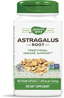 Nature's Way Astragalus Root, 470 milligrams, 180 Vegetarian Capsules. Pack of 2 bottles