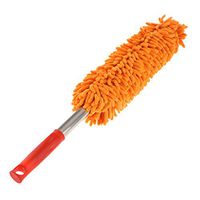 Microfiber Hand Duster Magic Duster 12cm Handle Home Dusting Dust Collecter Head Replacement Orange
