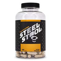 Steel Stool Fiber Supplement for Men - All-Natural Psyllium Husk Fiber Blend - Improve Digestion & Regularity (240 Capsules)