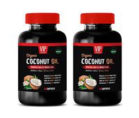 Metabolism Energy Booster - Organic Coconut Oil 2000MG - Natural Fatty ACIDS - Certified - Extra Strength - Coconut Oil Miracle - 2 Bottle (120 Softgels)