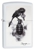 Zippo Personalized Message Engraved on Backside Edgy Part1 Lighter Indoor Outdoor Windproof Lighter (Spazuk Grenade)