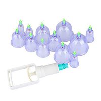 12 Cups/Set Professional Cupping Medical-Chinese Vacuum Body Cupping Massage Healthy Therapy Suction Relaxation Acupuncture Needles Pressure Point