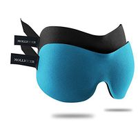 Molliccer 3D Contoured Sleep Mask, 2 Pack for Sleeping, Rest, Napping, Meditation – Best Blindfold for Men Women Kids (Blue)