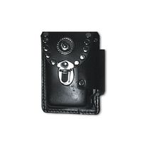 Black Leather Studded Cigarette Lighter Case Holder