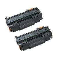 Amsahr Remanufactured Toner Cartridge Replacement for HP CB436A (Black, 2-Pack)